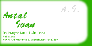 antal ivan business card